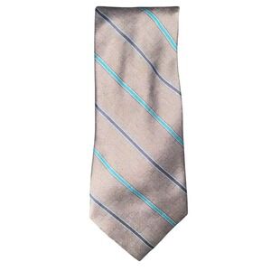Vintage Black Smith Mens Silk‎ Blend Striped Necktie Geometric Made USA